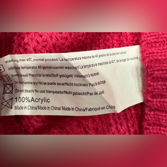 Zeagoo Chunky Knitted Cardigan Long Sleeve Women’s Size Small Raspberry NWT - Picture 6 of 9